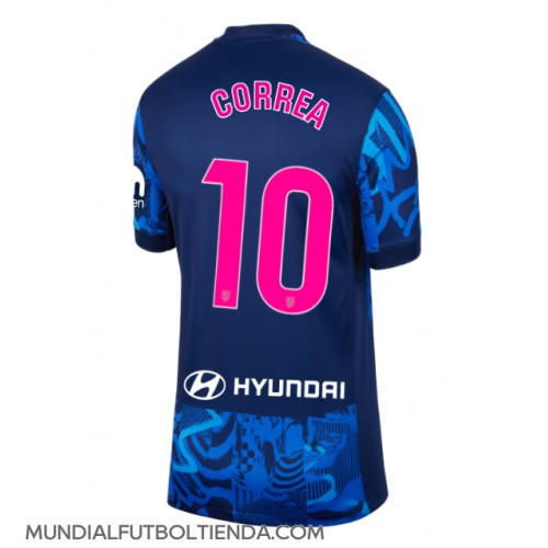 Camiseta Atletico Madrid Angel Correa #10 Tercera Equipación Replica 2024-25 para mujer mangas cortas